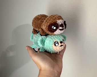 2-in-1 Tree Climber Pets: Sloth & Monkey PDF Crochet Pattern