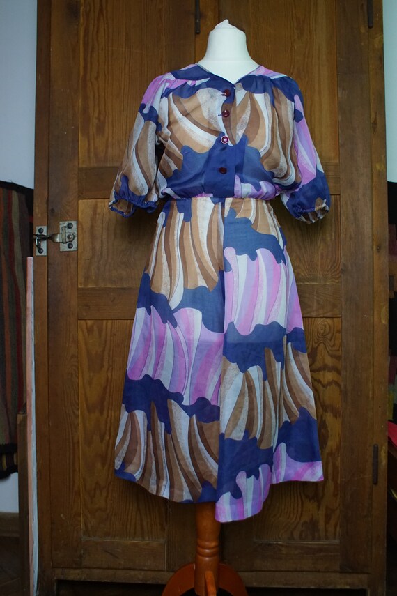 60s dress psychedelic mod - image 1