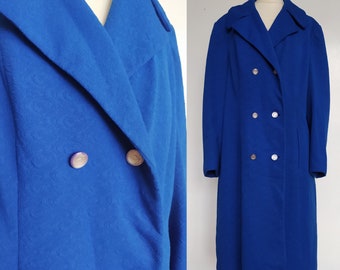 70's coat crempline VTG Cobalt Blue
