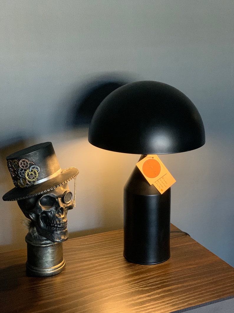 Lampe de chevet champignon minimaliste lampe industrielle Black - Matte