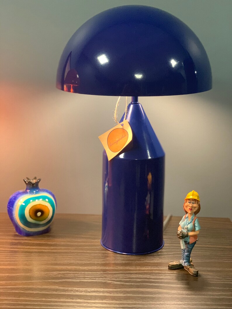 Lampe de chevet champignon minimaliste lampe industrielle Nayv Blue - Shiny