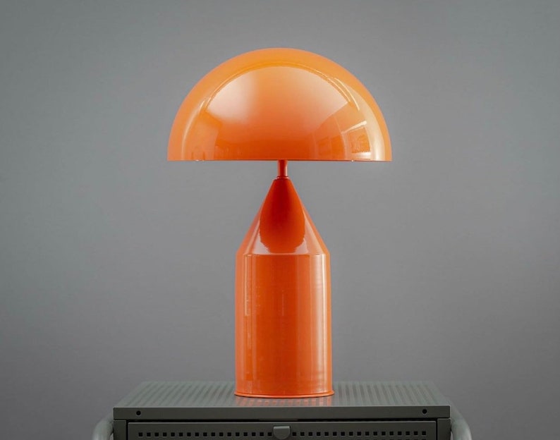 Lampe de chevet champignon minimaliste lampe industrielle Orange