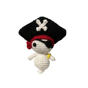 Amigurumi Ghost with Pirate Costume Crochet Pattern image 1