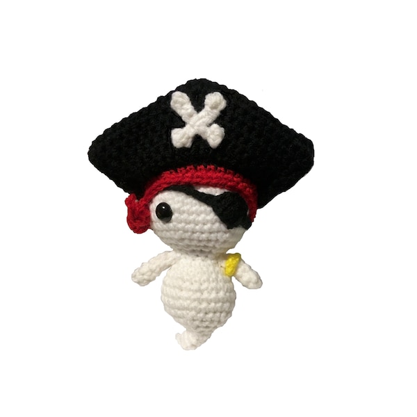Amigurumi Ghost with Pirate Costume -- Crochet Pattern