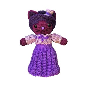 Vote Meow Kitty Suffragette of Color Amigurumi Crochet Pattern & Sticker Design image 1