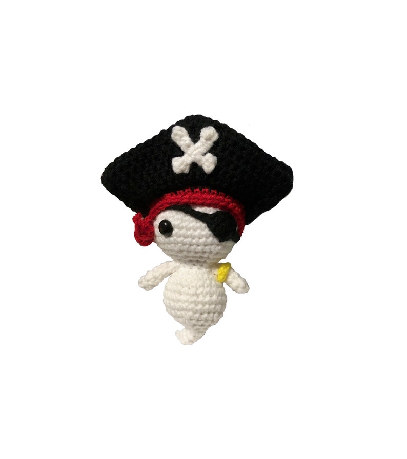 Amigurumi Ghost with Pirate Costume Crochet Pattern image 1