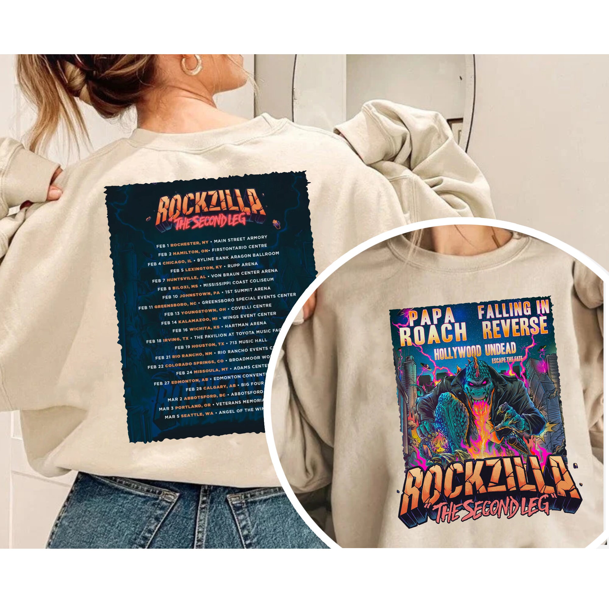 Rockzilla Tour 2023 Shirt, Rockzilla The Second Leg Tour Shirt, Papa