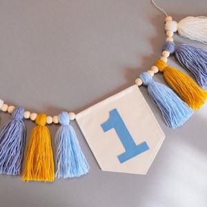One High Chair Banner Boy, One Birthday Banner, Tassel Bunting, 1st Birthday High Chair Banner, Wild One Birthday, First Birthday Banner