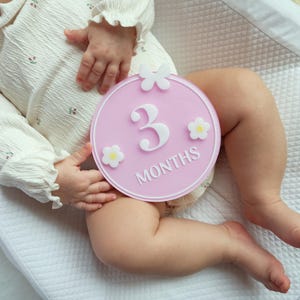 Acryl-Baby-Meilensteinkarten: Monatliches Foto-Prop-Set