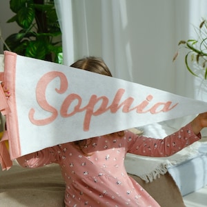 Custom Pennant - Sophia Name Pennant - Felt Pennant Flag - Pennant Banner - Large Custom Pennant Flag - Personalized Pennants