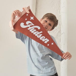 Custom Name Flag, Personalized gift Birthday, Hudson Felt Pennant Banner, Custom Flag Pennant, Name banner, Baby name sign