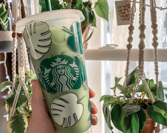 Monstera Leaf Starbucks Venti Cold Cup