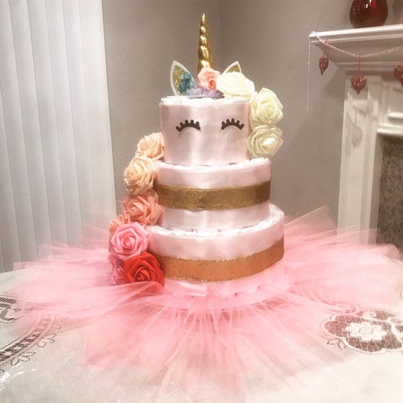 unicorn diaper cake