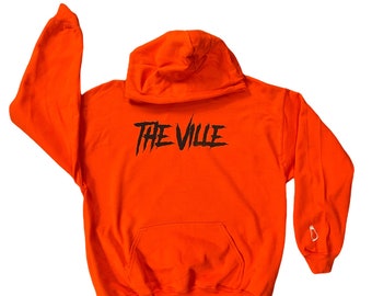 The Ville Hoodie Orange unisex Etsy