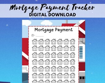 Mortgage Payment Tracker, Track Payments on Mortgage, Mortgage Challenge, Pay House, Home Ownership, Savings Challenge, Mortgage Tracker