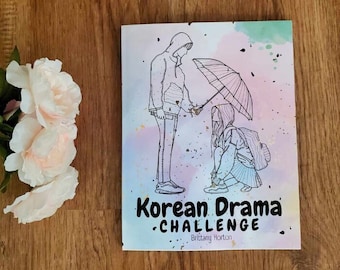 Korean Drama Challenge Book, Korean Dramas, Asian Dramas, Drama Journal, KDrama, Drama Review Journal, Korean Language, Review Dramas