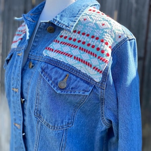 Upcycled Denim Jacket -Women’s Size Large