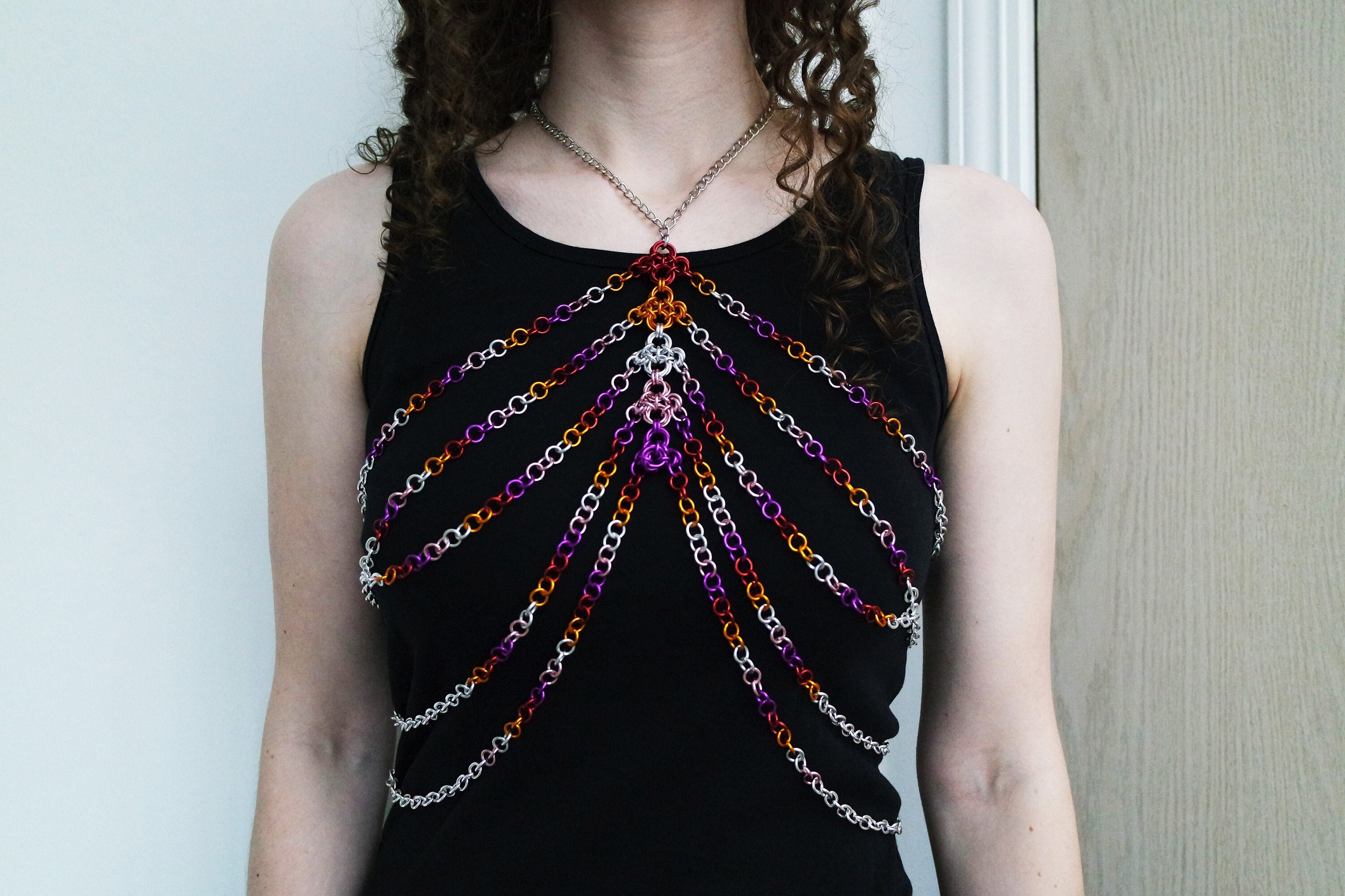 Ribcage Body Chain, CUSTOM Colors - Etsy