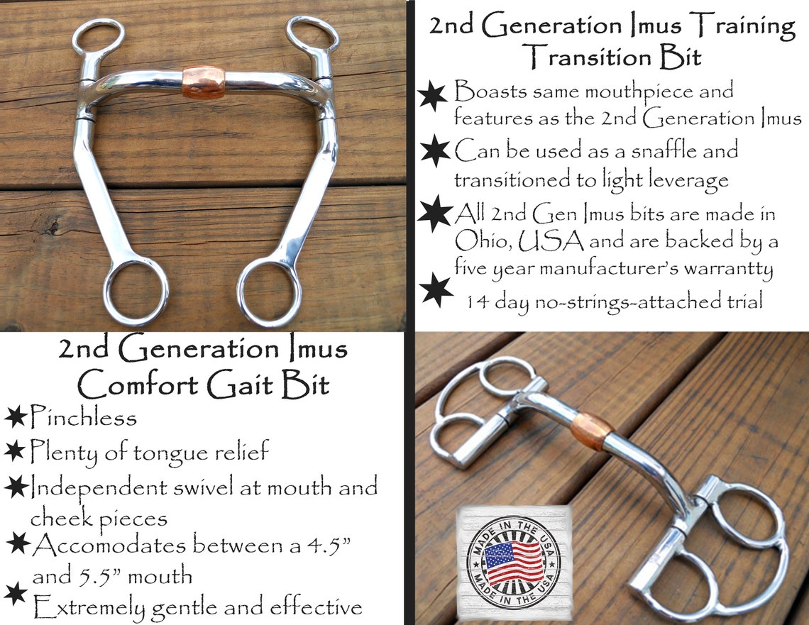 2nd Generation Imus Comfort Bit Works Great for Gaited and Nongaited