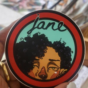 Jane Avatar | Afro-Daria Sticker | Jane Lane | Afro Punk | Daria Fan | Sick Sad World | 90s Cartoons | Nostalgia | MTV