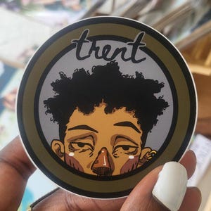 Trent Avatar | Trent Lane | Afro-Daria Sticker | Afro Punk | Daria Fan | Sick Sad World | 90s Cartoons | Nostalgia | MTV