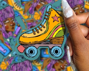 Roller Skate Vinyl Sticker | 80s sticker | 70s sticker | 90s sticker | Nostalgia | Gift for Skaters