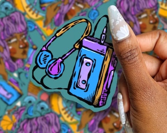 Walkman Vinyl Sticker | 80s sticker | 90s sticker | Nostalgia | Music Lovers