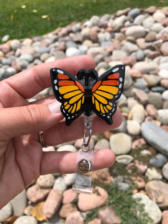 Monarch Butterfly Interchangeable Badge Reel Butterfly Badge Reels 