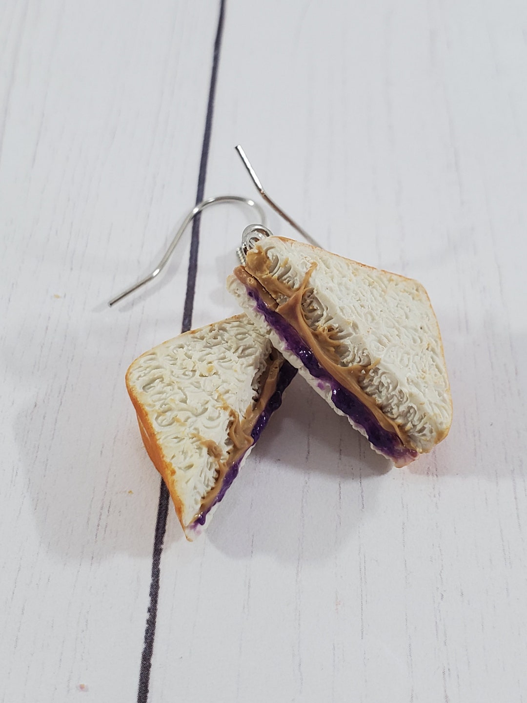 Peanut Butter and Jelly Earrings, PB&J Earrings, Sandwich Earrings, Lunch Jewelry, Food Jewelry - Etsy