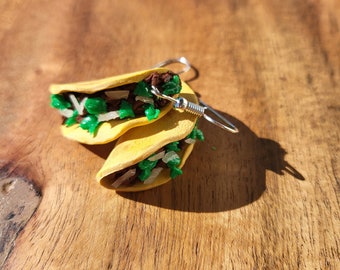 Street Taco Earrings, Taco Truck Earrings, Authentic Taco Earrings, Taco Earrings, Mexican Food Earrings, Miniatures, Gift For Her