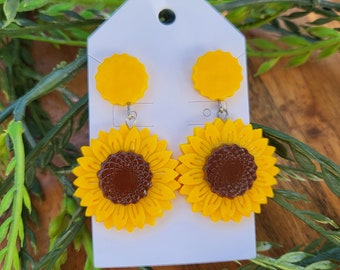 Sunflower Earrings, Flower Earrings, Sun Earrings, Springfield Earrings, Summer Earrings, Garden Earrings, Hippie Earrings, Gifts For Her