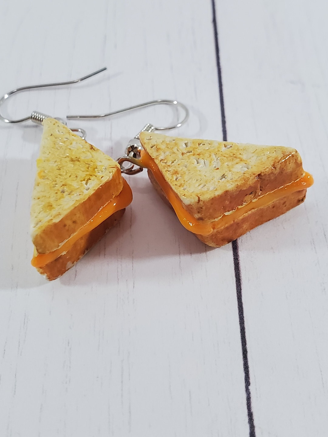 Grilled Cheese Earrings, Cheese Earrings, Sandwich Earrings, Lunch Earrings, Food Jewelry, Food Charm - Etsy