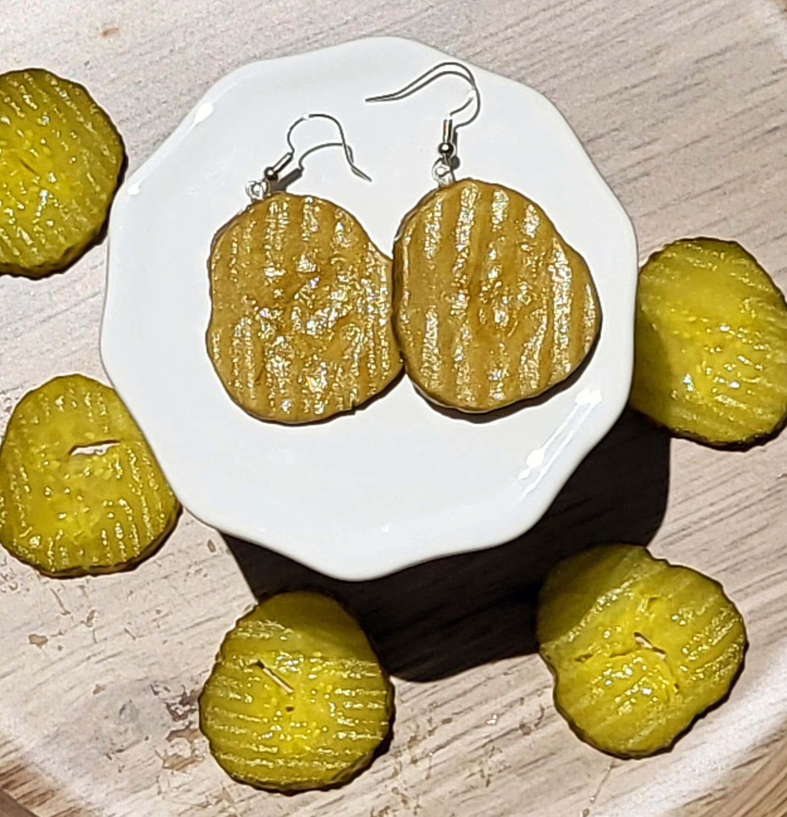 Pickle Earrings Dill Pickle Earrings BBQ Earrings Snack Etsy