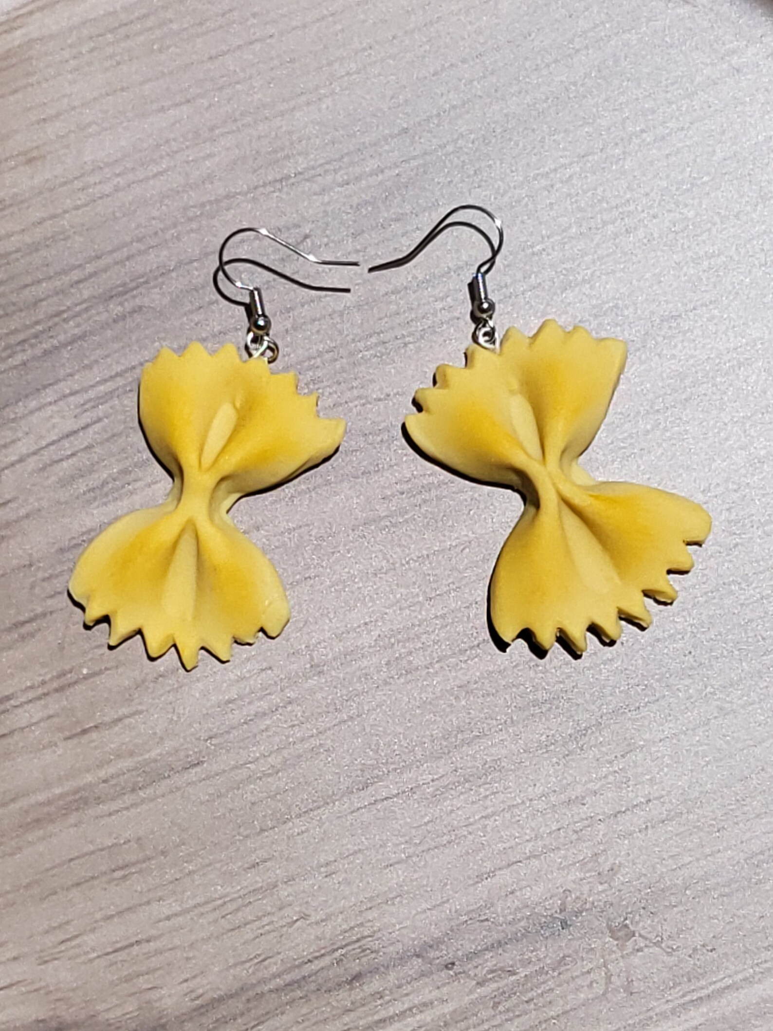 Bow Tie Pasta Earrings Pasta Earrings Noodle Earrings Etsy