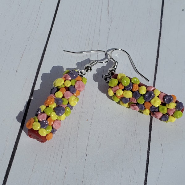 Nerd Rope Earrings, Candy Earrings, Licorice Earrings, Food Jewelry, Food Charm