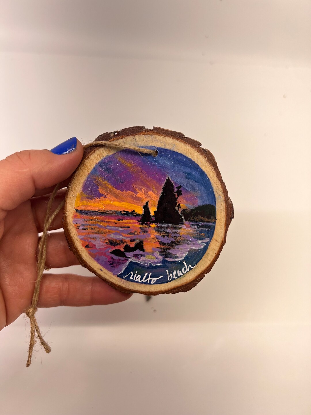 Olympic National Park Rialto Beach Wood Slice Ornament - Etsy