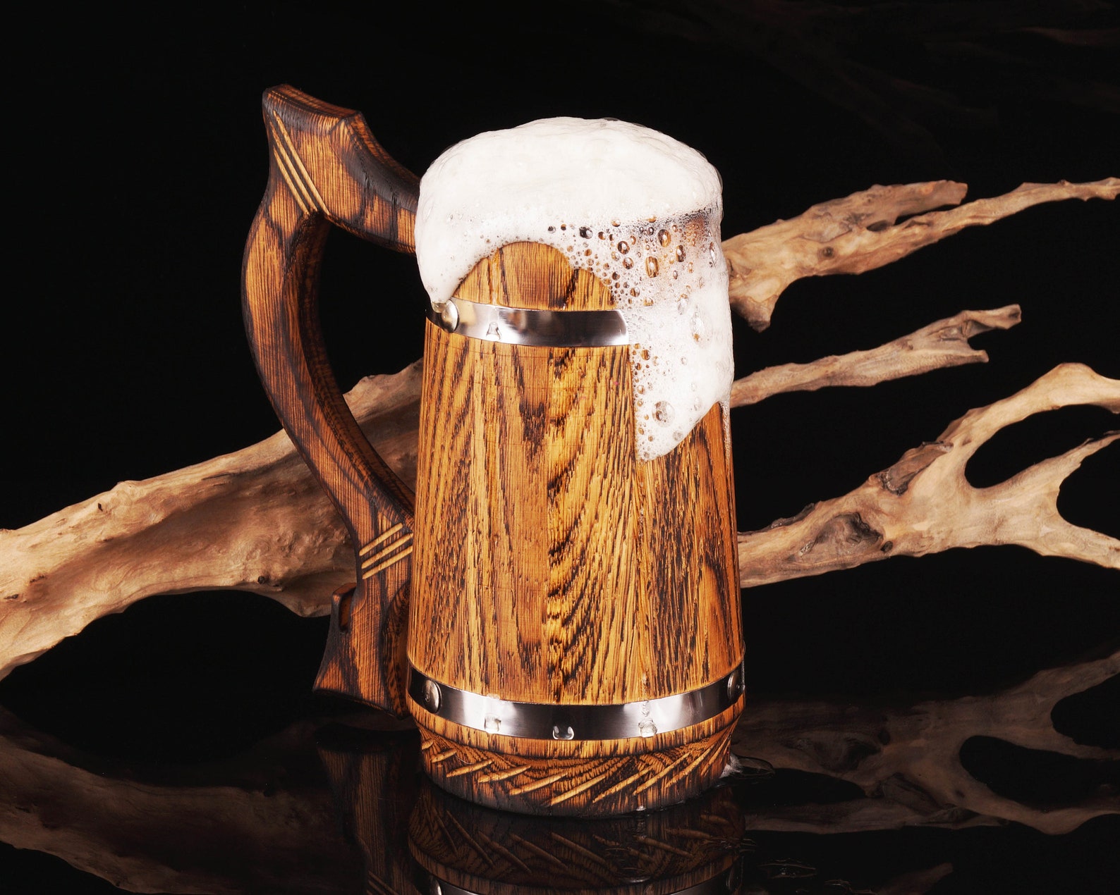 Engraved Wooden Beer Mug Beer Can Holder Groomsmen Gift Etsy