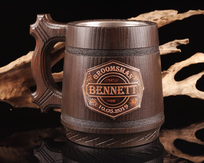 Personalized Beer Stein Gift for Groomsman Groomsmen Gift Etsy