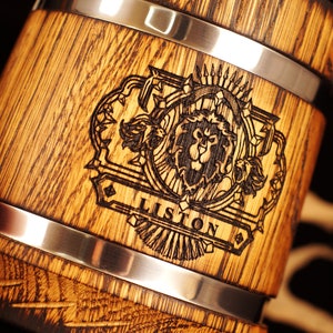 Groomsmen Gift, Personalized Beer Mug, Wooden Beer Mug, Engraved, Beer ...
