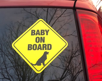 sticker vinyl decal laptop car window puppy dog doors foot Paws on board