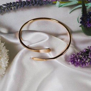 Gold Adjustable Bangle Bracelet