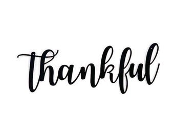 Cursive Thankful Etsy