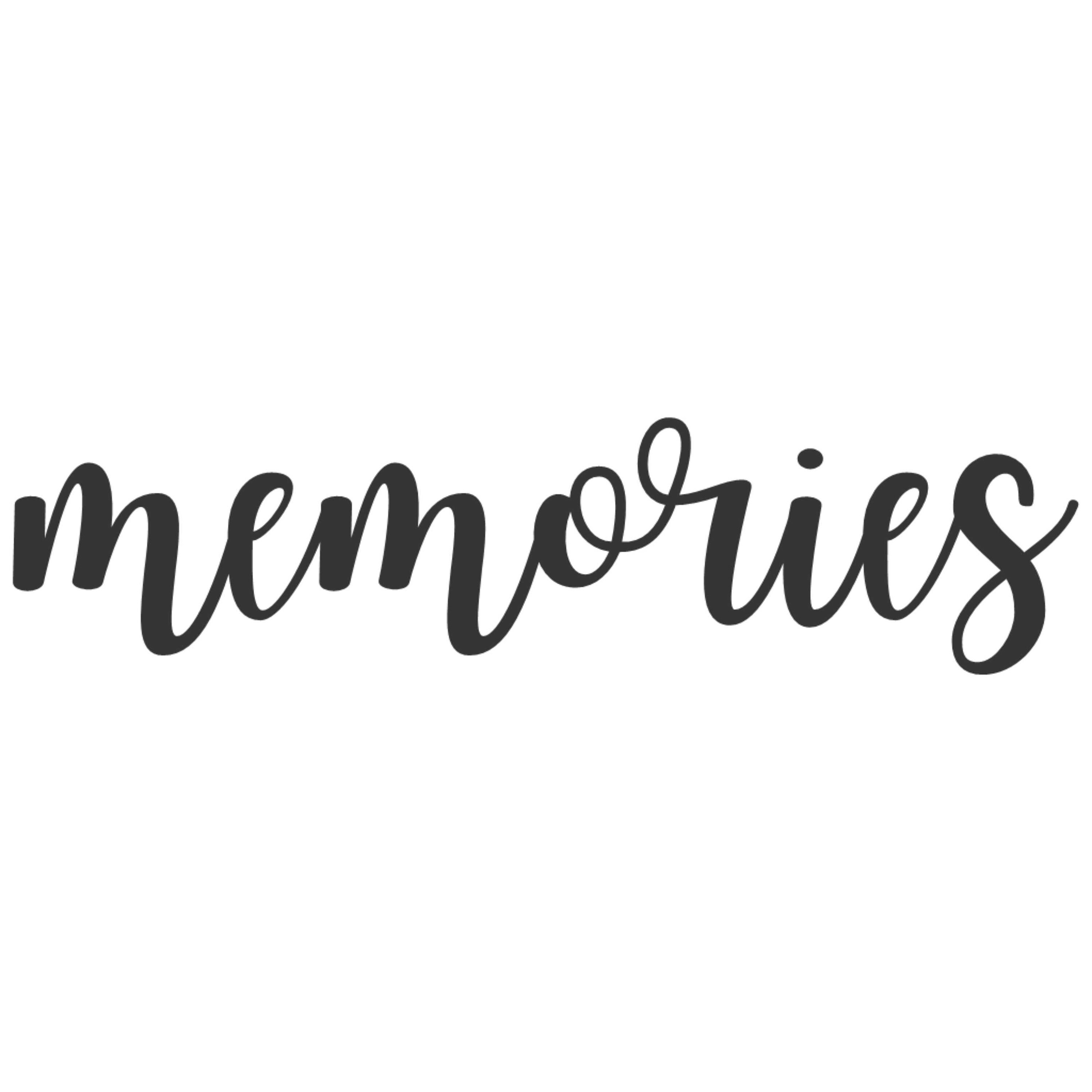 Memories Cursive Metal Wall Art Etsy