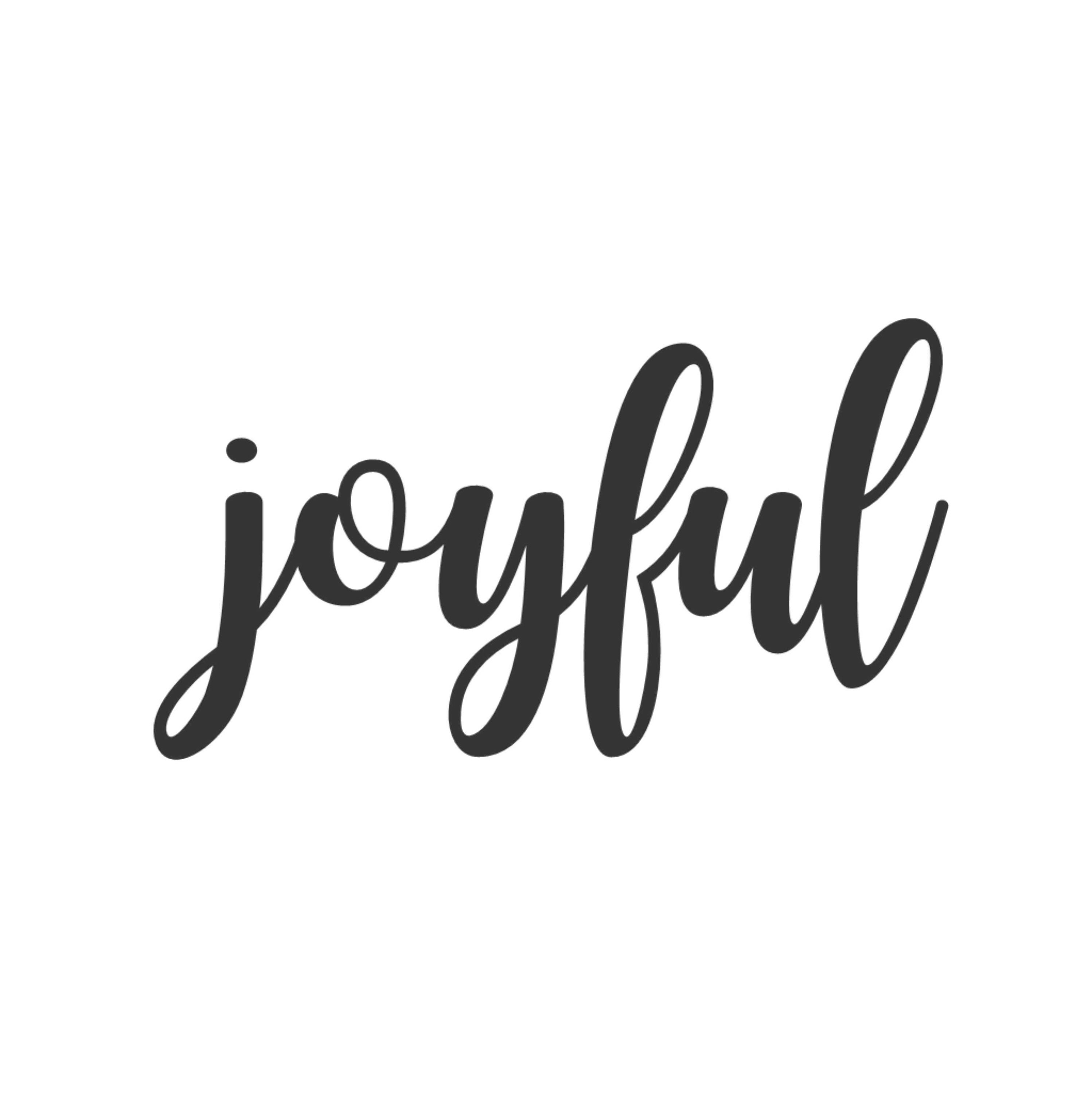 Joyful Cursive Metal Wall Art | Etsy