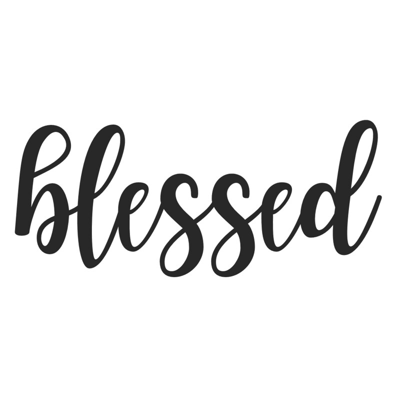 Blessed Cursive Metal Wall Art | Etsy