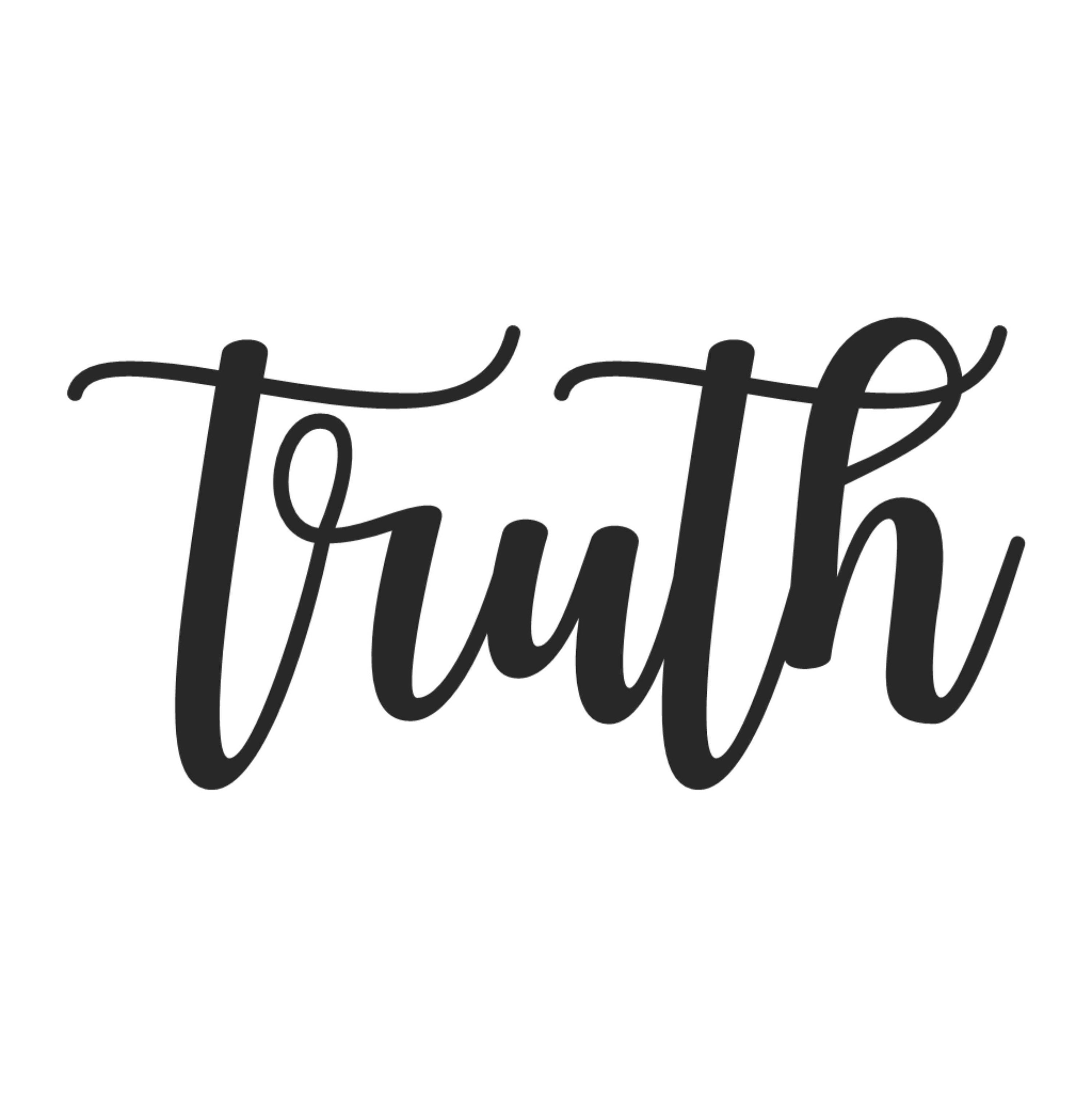Truth Cursive Metal Wall Art Etsy