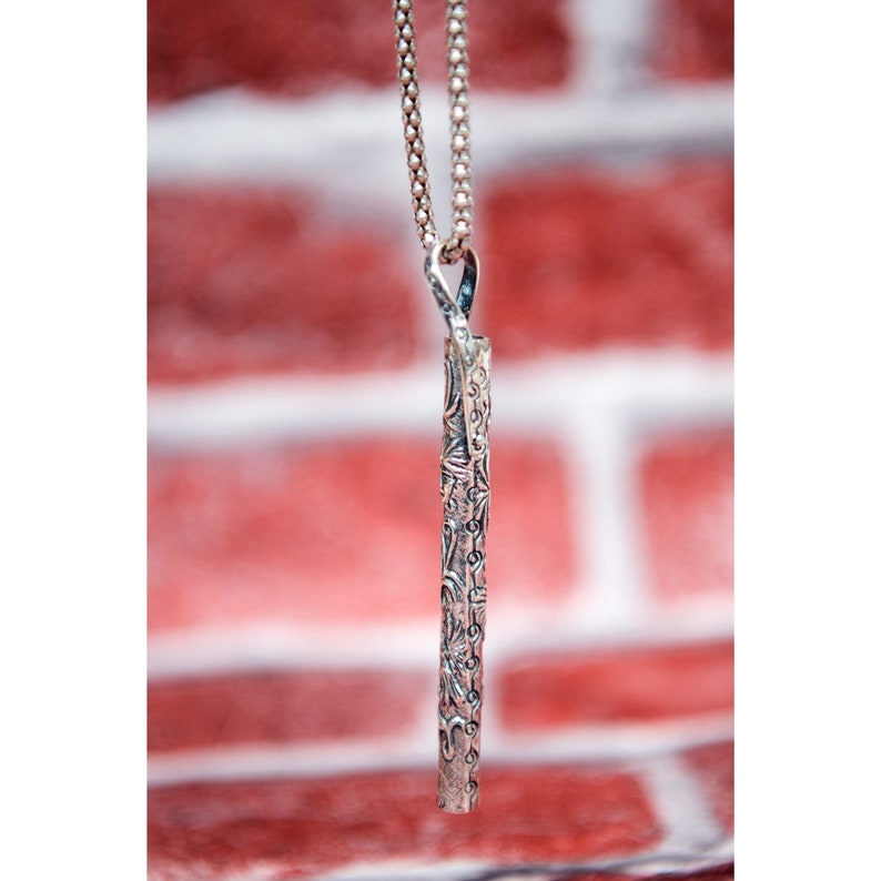 Pipe Necklace Hidden Tube Silver Necklace Handmade Jewelry Etsy