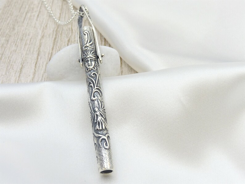 Pipe Necklace Hidden Tube Silver Necklace Handmade Jewelry Etsy