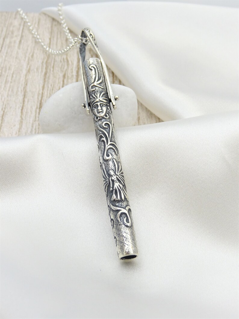 Pipe Necklace Hidden Tube Silver Necklace Handmade Jewelry Etsy Denmark