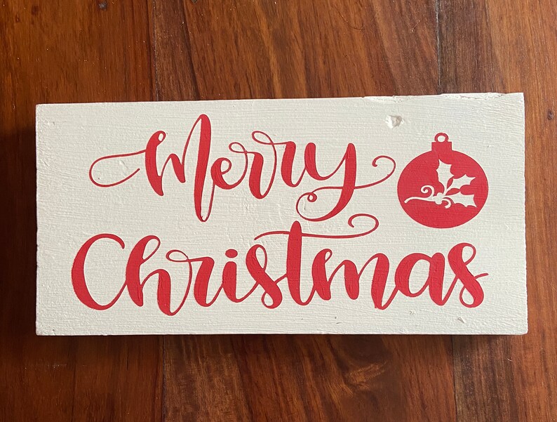 Merry Christmas Rustic Wood Sign/Merry Christmas Sign/Holiday | Etsy